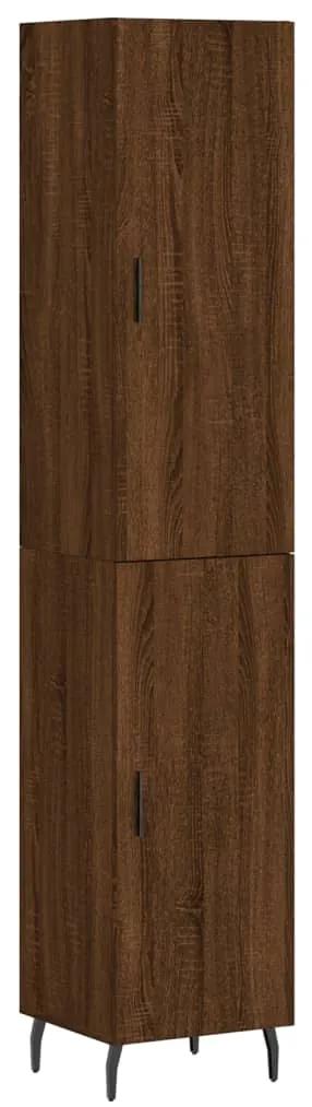 3198808 vidaXL Dulap înalt, stejar maro, 34,5x34x180 cm, lemn prelucrat