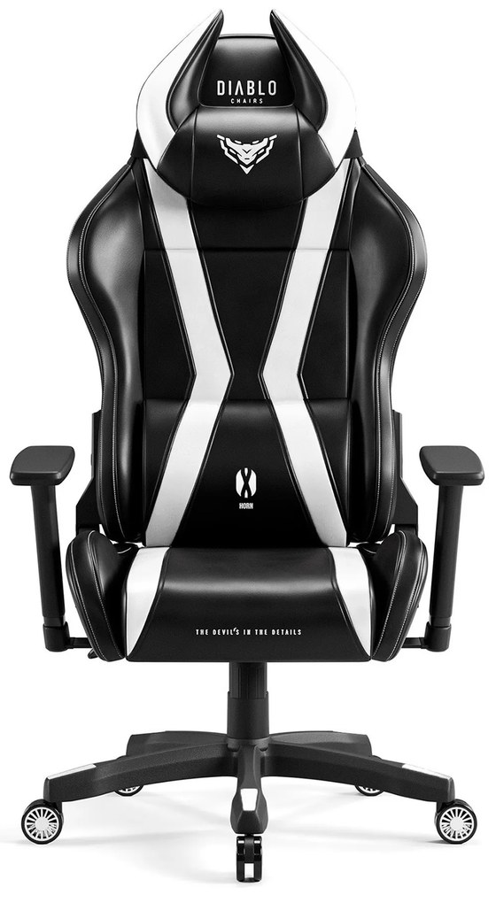 Scaun gaming Diablo X-Horn 2.0 Normal Size, negru-alb