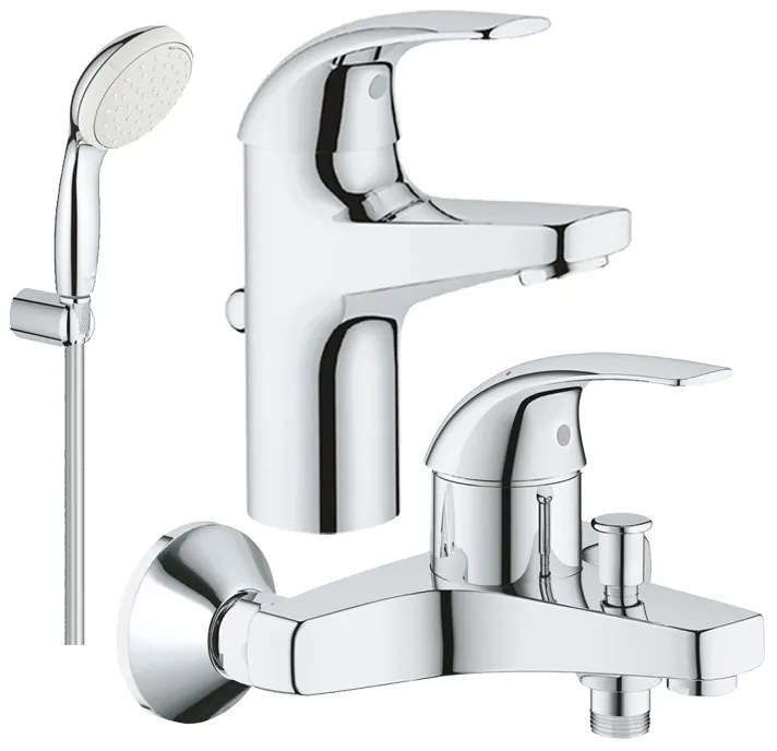 Set baterii baie Grohe StartCurve set dus porter (23768000, 23805000, 27799001)