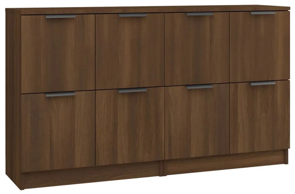 3115811 vidaXL Servante, 2 buc., stejar maro, 60x30x70 cm, lemn prelucrat