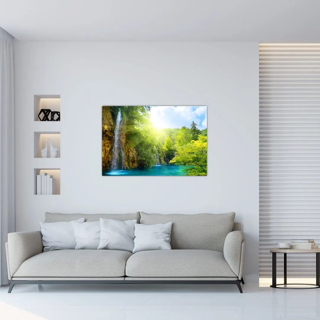Tablou - cascadele în djunglă (90x60 cm)