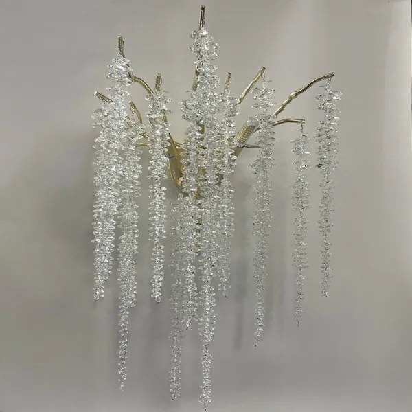 Aplică de cristal 3xG9/40W/230V auriu