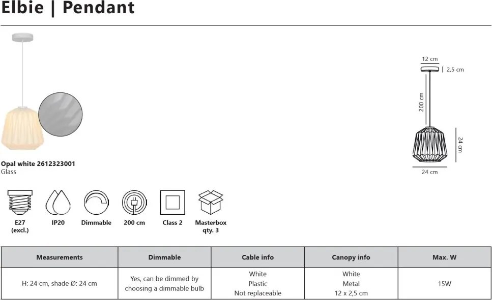 Pendul design modern Elbie D-24cm
