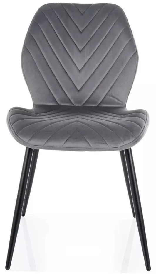 Scaun Mike velvet gri/negru Blu14
