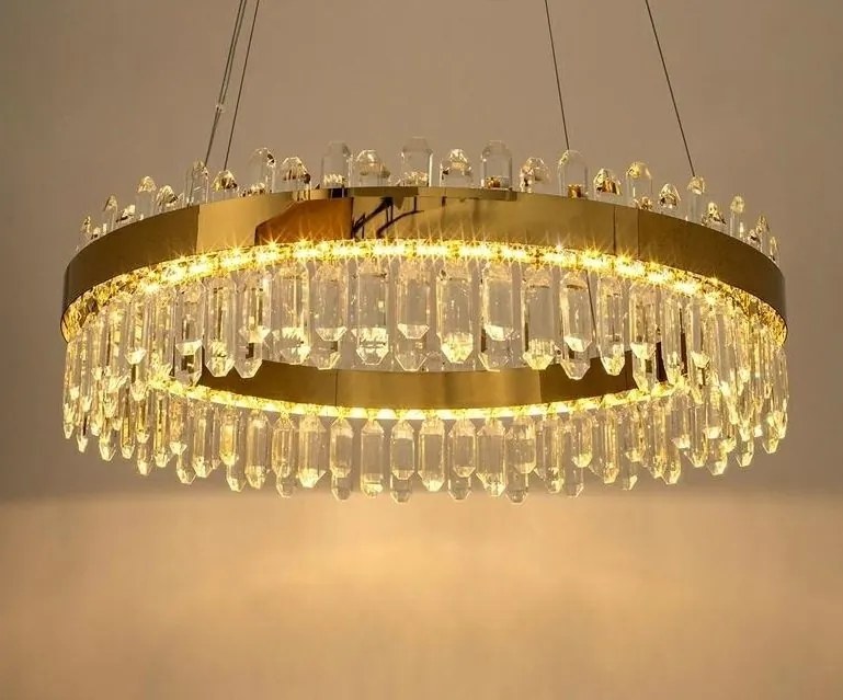 Lustra LED suspendata design modern Glamor 80 auriu