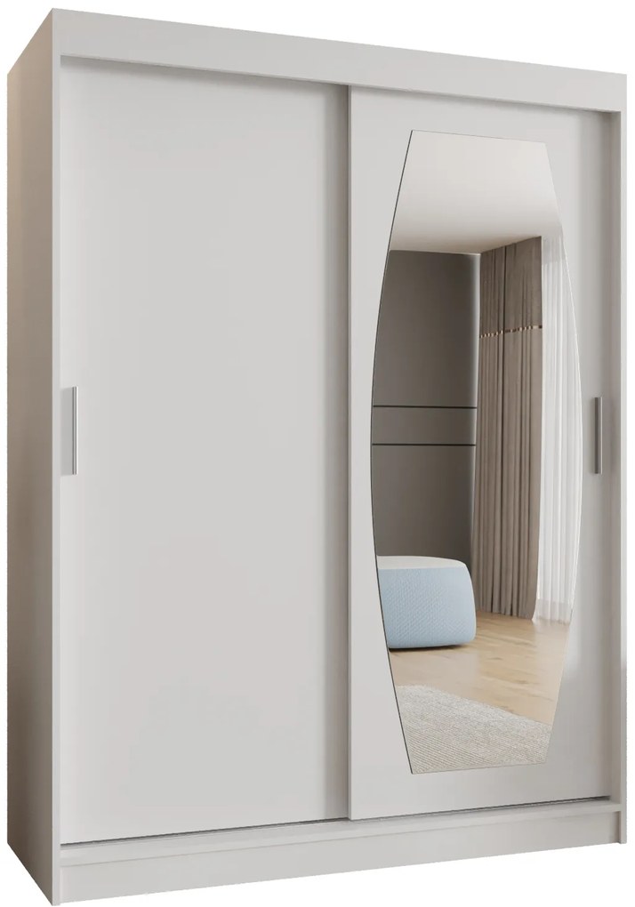 Dulap de haine 150 cm Rosaria (alb). 1126297