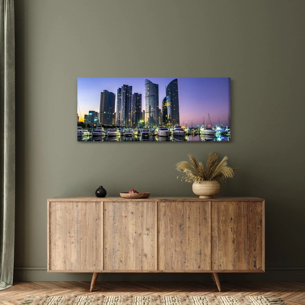 Tablou cu iahturi și zârie-norii (120x50 cm)