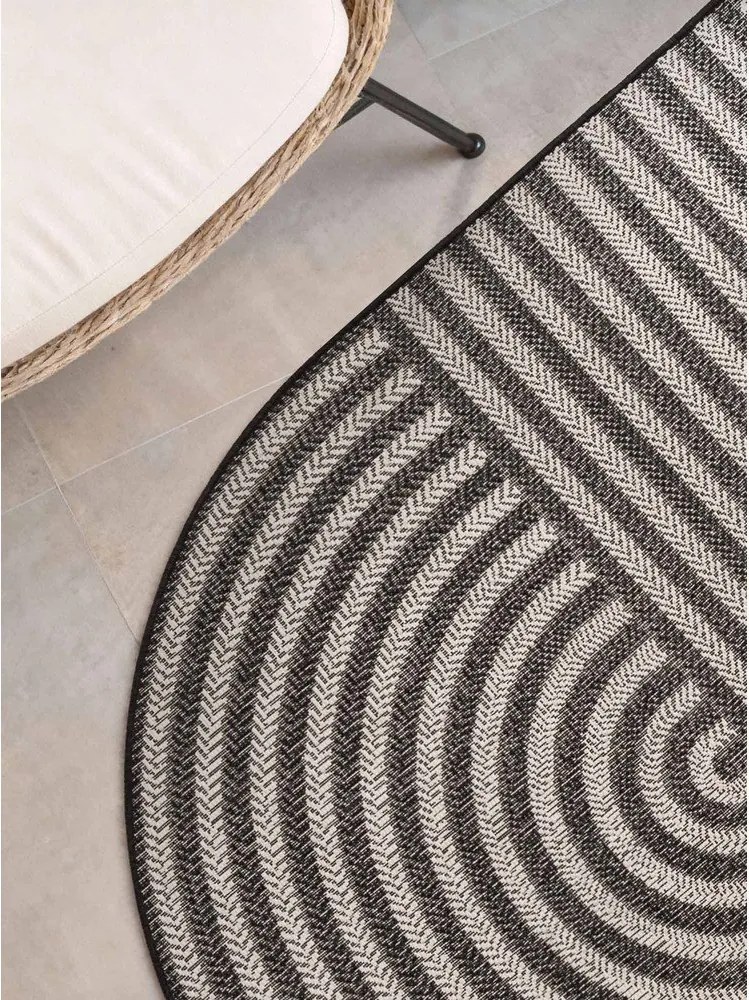 Covor pentru exterior și interior negru/crem 160x230 cm Haringey Woodfield – Ted Baker