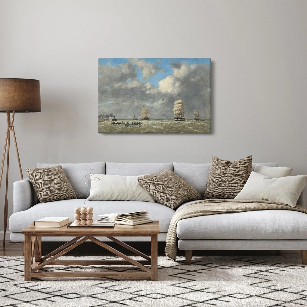 Tablou - Eugène Boudin, Le Havre, reproducere (90x60 cm)