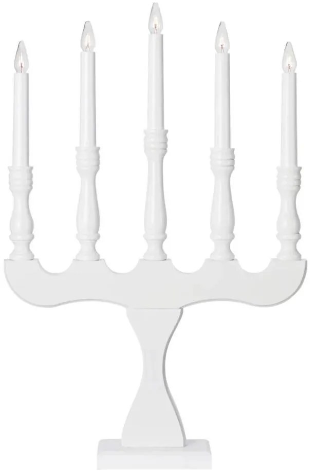 Markslöjd 706278 - Sfeșnic electric de Crăciun SVANEHOLM, 5x E10/3W/230V, pin/alb