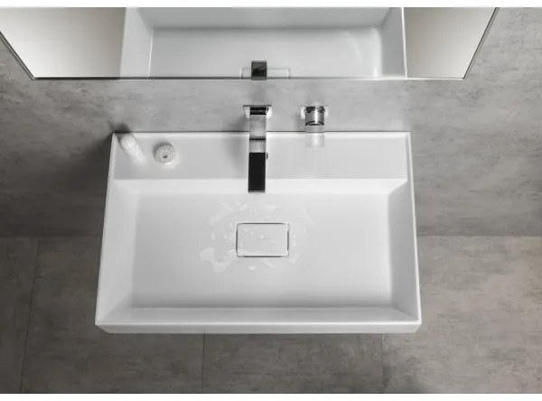 Sapho - Lavoar suspendat GODIVA 68x44 cm marmură/alb