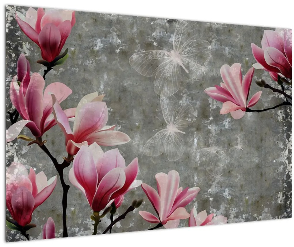 Tablou cu flori (90x60 cm)