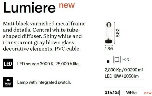 Veioza/Lampa de masa LED design modern Lumiere tl