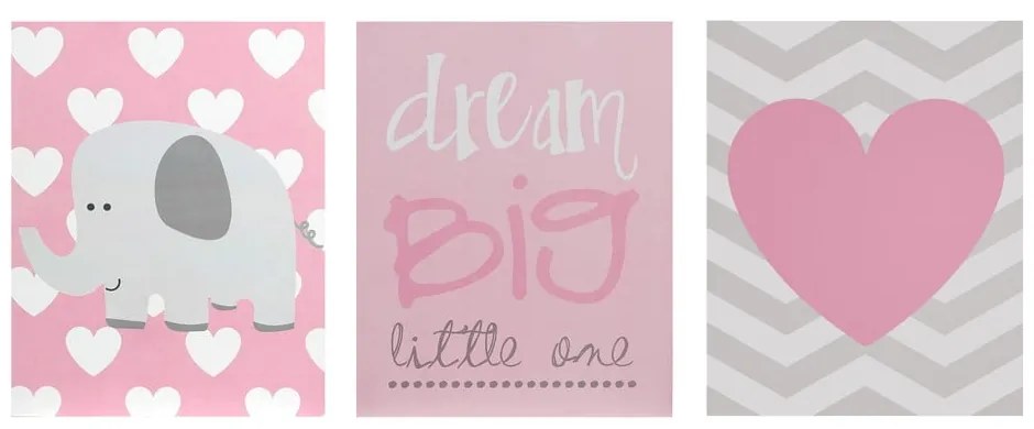 Tablouri pentru copii 3 buc. 16x20 cm Dream Big – Premier Housewares