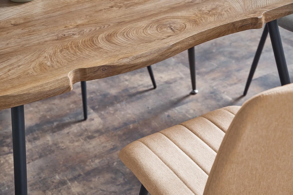 Masa dining Lemn Natural / Negru, IBSEN 120X80