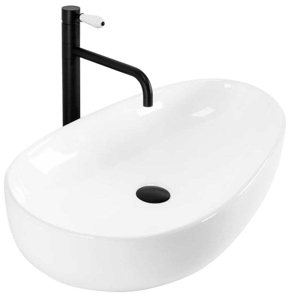 Lavoar Sandra alb L65 cm