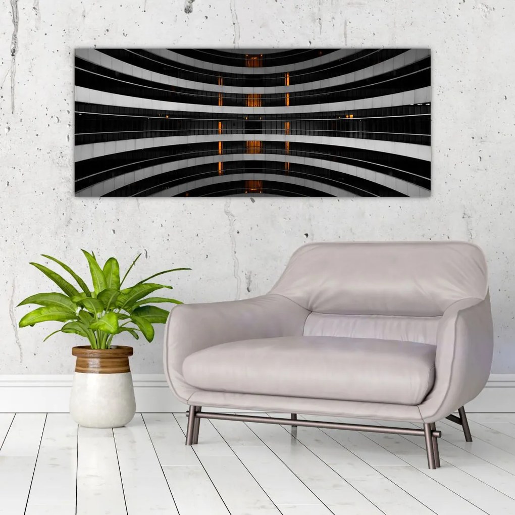 Tablou abstract - clădire (120x50 cm)