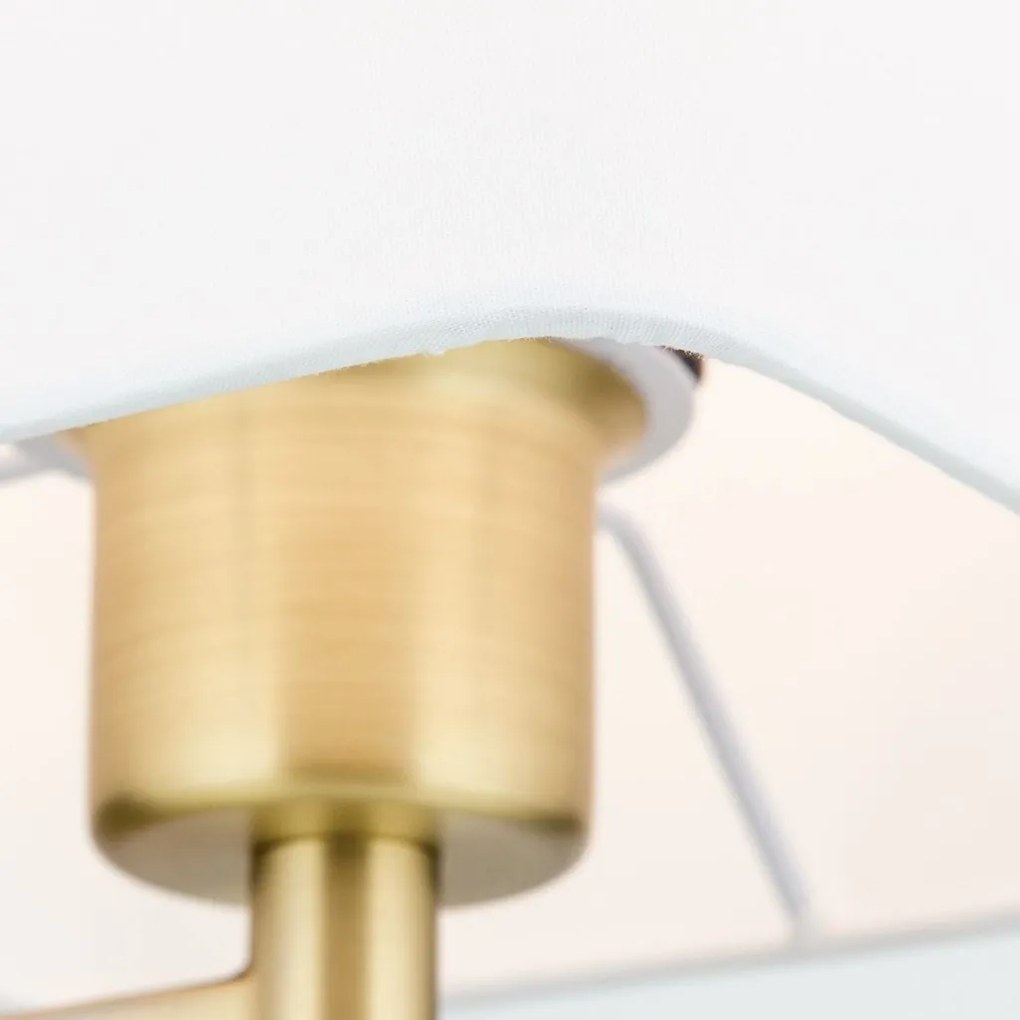 Lampadar/Lampa de podea pivotanta CARLTON alama/alb