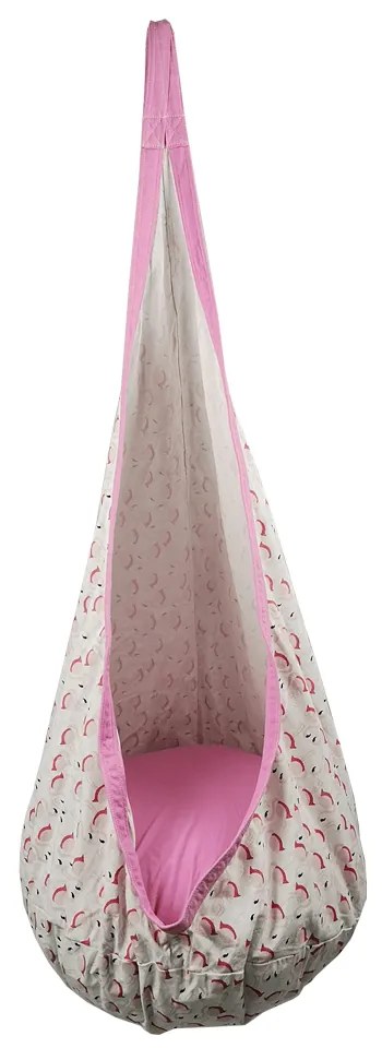 Fotoliu balansoar suspendat, roz/model flamingo, SIESTA TYP 2