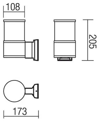 Redo 9326 - Aplică perete EXTER 1xE27/42W/230V IP54