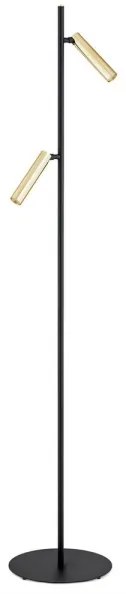Lampadar TORRE 2xG9/6W/230V negru/alamă Argon 7083