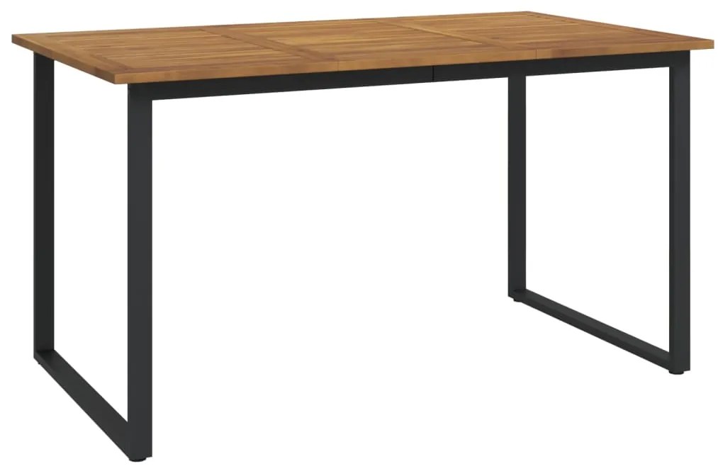319511 vidaXL Masă grădină picioare formă de U 140x80x75 cm lemn masiv acacia