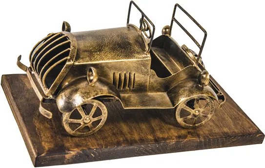 Decoratiune masina din lemn si fier