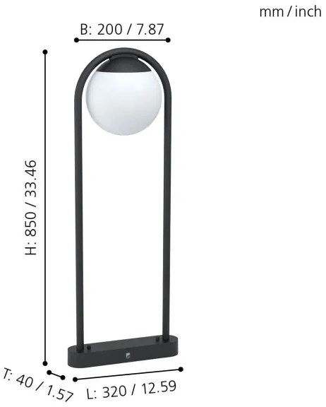 Eglo 98733 - Lampă exterior VECCHIA 1xE27/28W/230V IP44