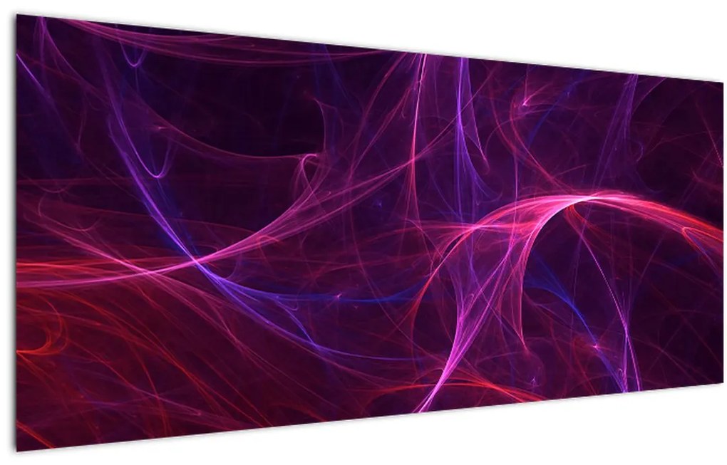 Tabloul abstract cu linii curbe (120x50 cm)