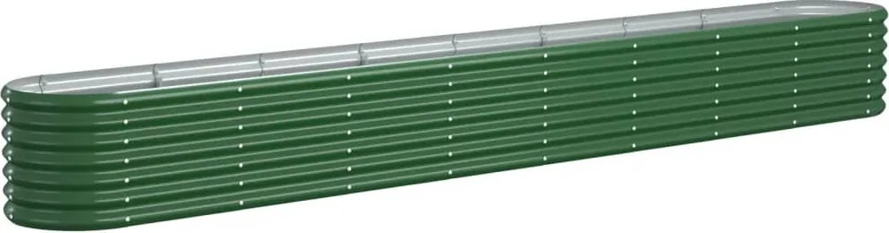 vidaXL Strat înălțat grădină 332x40x36 cm oțel galvanizat