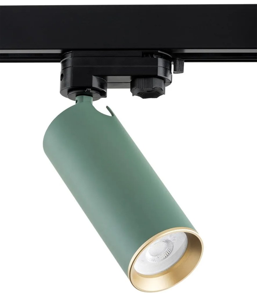 Spot pe sina TORELLO verde / Accesoriu pentru sinele trifazate ARGON T-RACK
