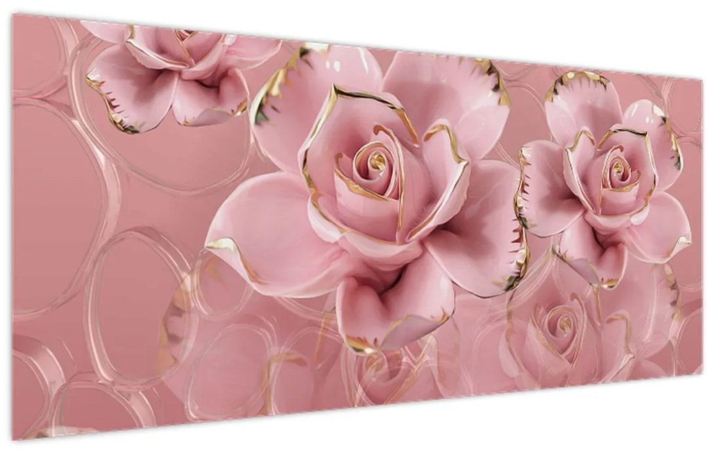Tablou - Decor floral (120x50 cm)