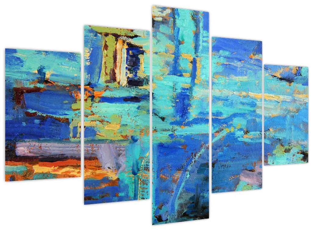 Tablou - pictură abstractă în ulei (150x105 cm)