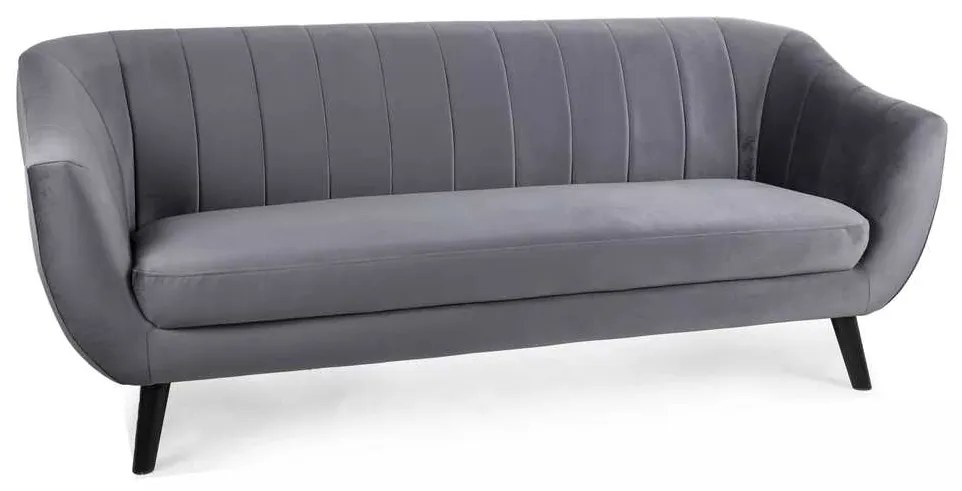 Canapea Elite Velvet, trei locuri, gri