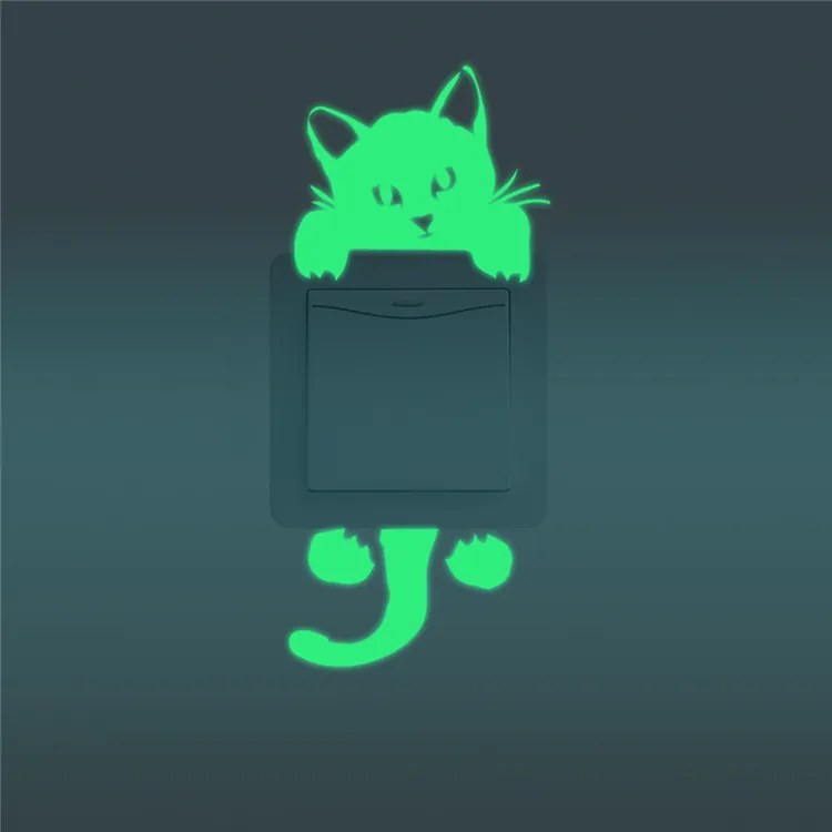 Sticker intrerupator Glow in the Dark Cat