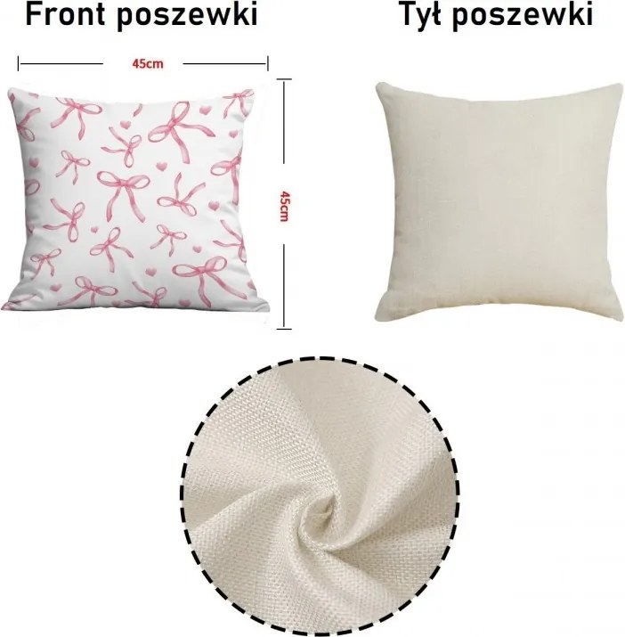 Husa pentru perna PINKABELLE 45x45 cm, alb