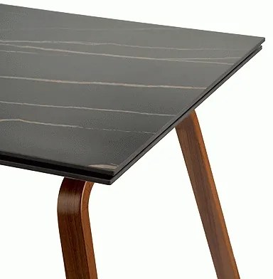 Masa extensibila Lozano marmura neagra L140-200 cm