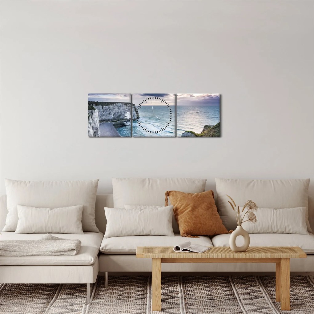 Tablou cu stânci (cu ceas) (90x30 cm)