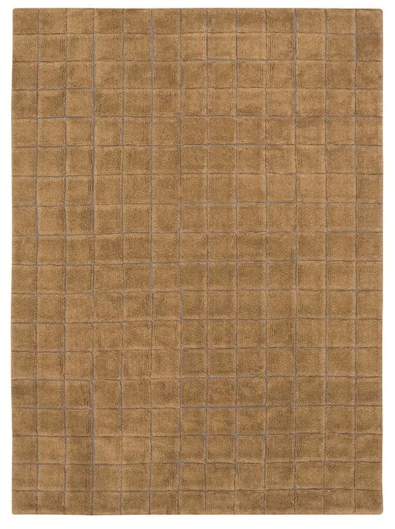 Covor galben ocru țesut manual din lână 170x240 cm Mosaic Ochre – Lorena Canals