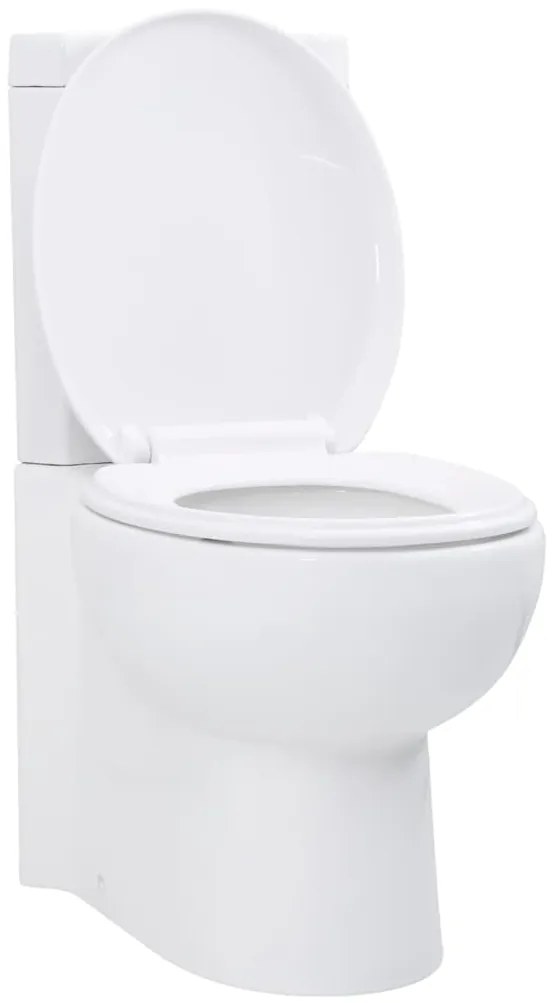 Vas toaletă din ceramică, WC baie de colț, alb