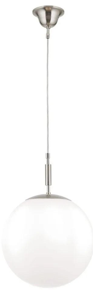 Lustra, Pendul realizat manual ARTDESIGN 30cm, crom satinat/ alb opac