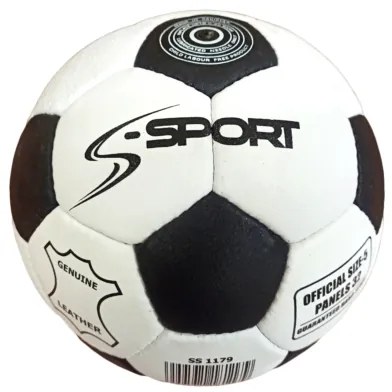 Minge de fotbal din piele S-SPORT CLASSIC, mărimea 5