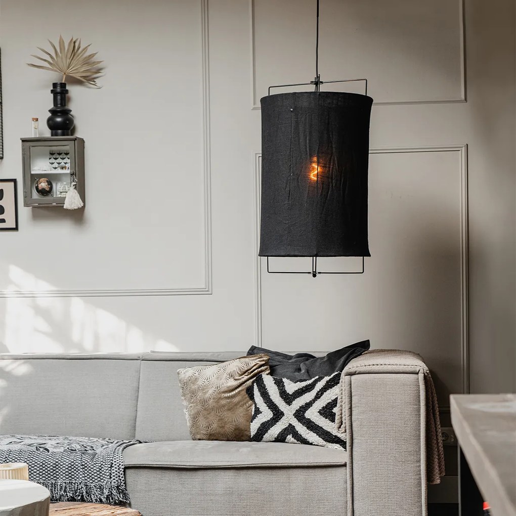 Lampă pendant de design neagră - Rich