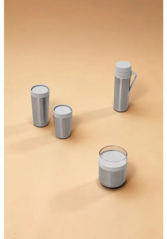 Cana thermos  Brabantia Make&Take 1008490, 360 ml, Fara varsare, Argintiu/Gri