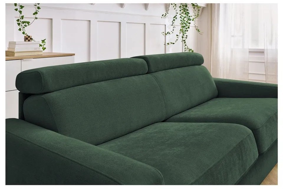 Canapea verde-închis extensibilă 195 cm Monaco – Bobochic Paris