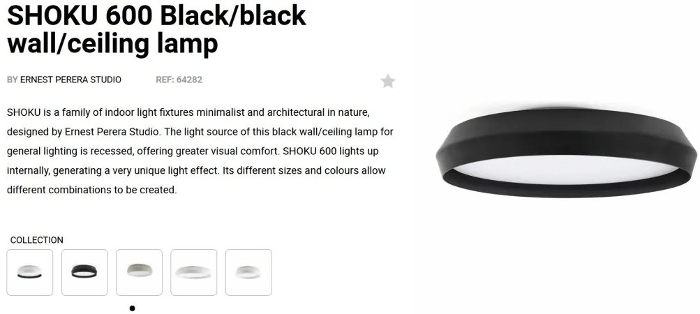 Lustra / Plafoniera LED design modern slim SHOKU 60cm negru