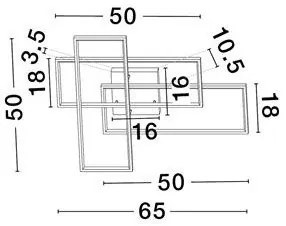 Aplica de perete sau tavan design geometric Alis negru