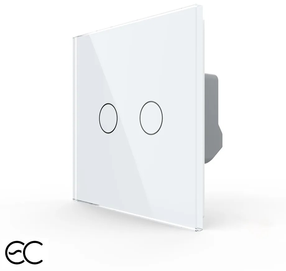 Intrerupator Dublu cu Touch LIVOLO din Sticla – Protocol ZigBee EC