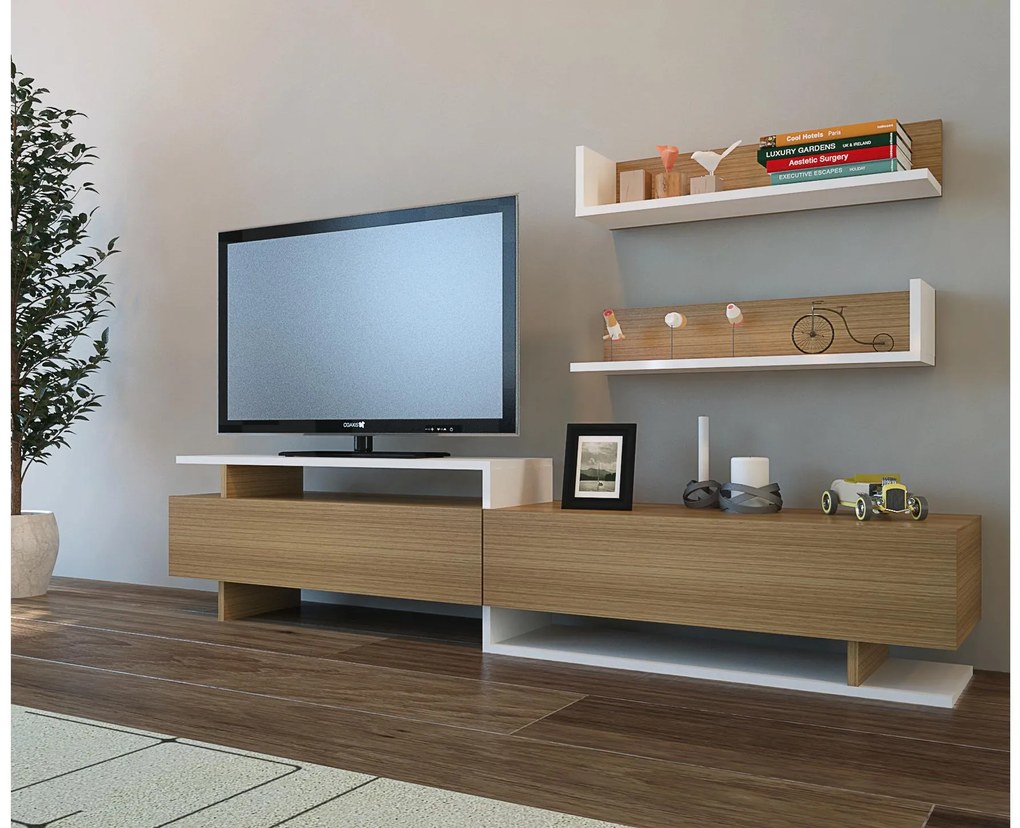 Mobilier living Alcaraz (teak + alb). 1101400