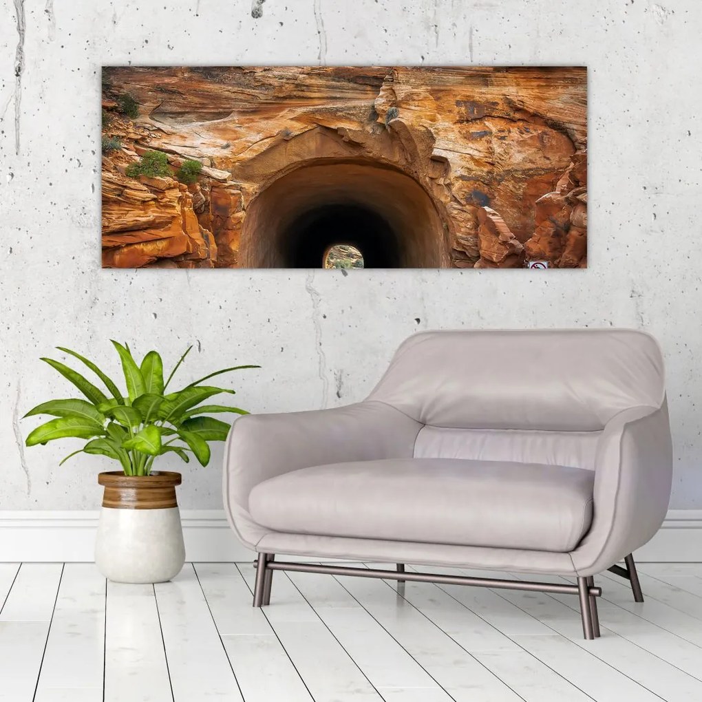 Tablou - tunel în stâncă (120x50 cm)